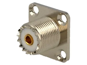 Div UHF PL259 Vrouwelijke Paneelmontage Connector, Soldeer, 4-Schroefmontage