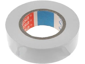 V-00241 Ruban Isolant Électrique PVC, 19mm x 20m, 0.13mm, Blanc