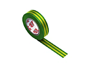 Ruban Isolant PVC Tracon Electric, 19mm x 10m, Vert/Jaune, 0.13mm