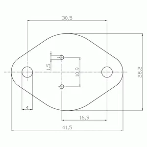 Assmann V5336 TO-3 Glimmer Isoleringsskive, rektangulær, 0.05mm Tykkelse