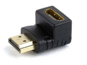 Gembird HDMI Stekker naar HDMI Bus Koppeling, 90 Graden Hoek, 19-pins