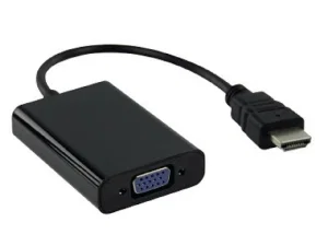 ATEN HDMI naar VGA Adapterkabel VC-810-02B, 0.2m, Zwart, High Speed, Nikkel