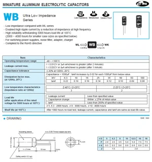 Electrochemical capacitor 560uF 35V